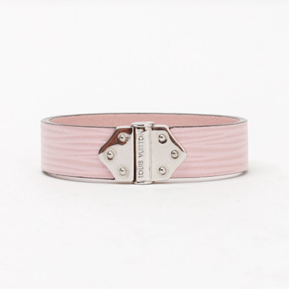 Louis Vuitton | Rose Clair Epi Leather Spirit Bracelet Size 19